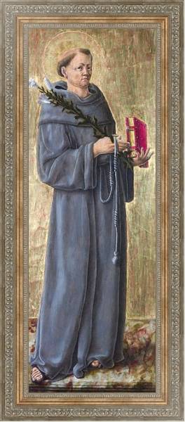 Постер Святой Энтони из Падуи с типом исполнения На холсте в раме в багетной раме 484.M48.310