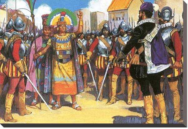Постер Pizarro spurned the friendship of the king of the Incas с типом исполнения На холсте без рамы