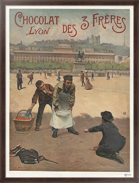 Постер Chocolat des trois frères с типом исполнения На холсте в раме в багетной раме 221-02
