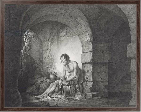 Постер The Captive, engraved by Thomas Ryder 1786 с типом исполнения На холсте в раме в багетной раме 221-02