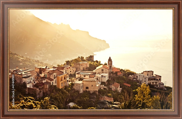Постер Италия, Амальфитанское побережье, Равелло 1 с типом исполнения На холсте в раме в багетной раме 35-M719P-83
