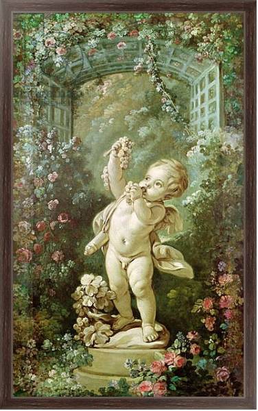 Постер Cupid with Grapes с типом исполнения На холсте в раме в багетной раме 221-02