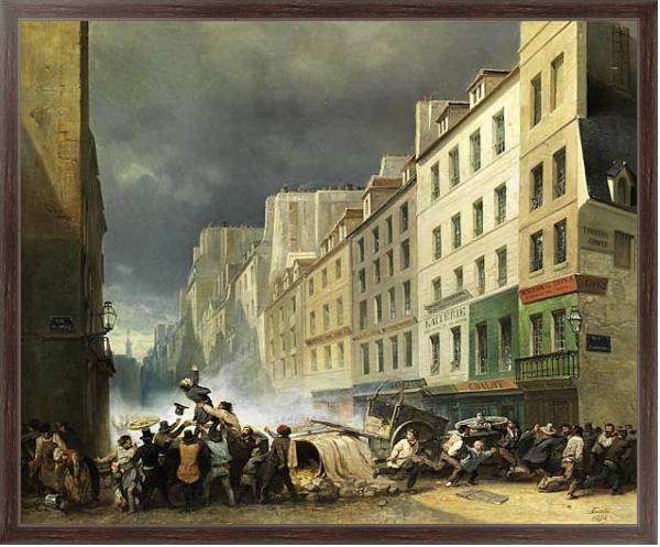 Постер Парижская революция - II с типом исполнения На холсте в раме в багетной раме 221-02