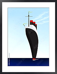 Постер Лайнер в океане
