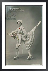 Постер Postcard of ice skaters, sent in 1913