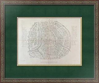 Антикварный план Москвы по чертежу Барона Мейерберга