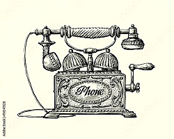 Постер Старинный телефон