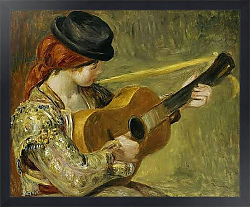 Постер Ренуар Пьер (Pierre-Auguste Renoir) Girl with a Guitar, 1897