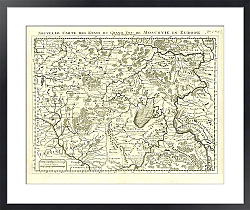 Постер Карта Великого московского княжества, европейская часть, север, 1710-1720 г.