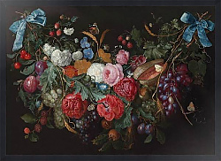 Постер Волскапелле Якоб Гирлянда с цветами