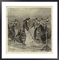 Постер Hockey on the Ice, a Ladies' Match on the Lake in Wimbledon Park