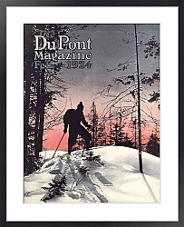 Постер Школа: Американская 20в. Skiing, front cover of the 'DuPont Magazine', February 1924