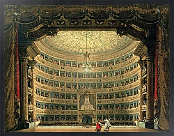 Постер Школа: Итальянская 19в La Scala, Milan, during a performance