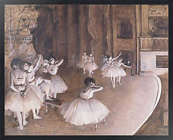 Постер Дега Эдгар (Edgar Degas) Ballet Rehearsal on the Stage, 1874