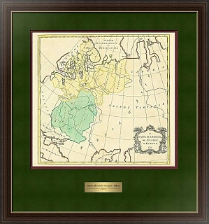 Карта Российской Империи и Европы (оригинал), 1755 г