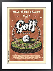 Постер Чемпионат мира по гольфу, ретро плакат