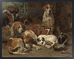Постер Эммс Джон Охотничьи собаки после охоты