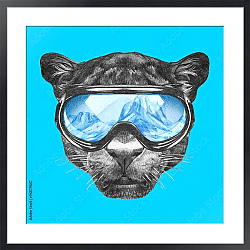 Постер Пантера в горнолыжных очках