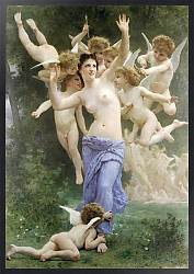 Постер Бугеро Вильям (Adolphe-William Bouguereau) Гнездо купидонов