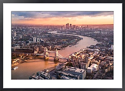 Постер Лондон с высоты на закате