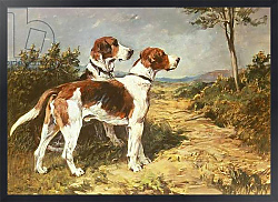 Постер Эммс Джон Two Hounds in a Landscape