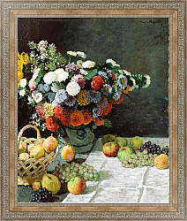 Постер Моне Клод (Claude Monet) Цветы и фрукты
