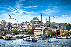 Постер Турция, Стамбул. Вид на набережную