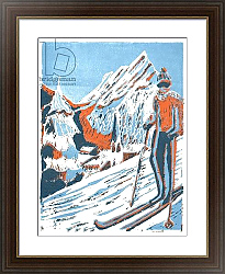 Постер Орр Шарлотта (совр) Ski, 2015, linoprint