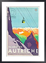 Постер Школа: Австрийская - 20в Poster advertising vacations in Austria,