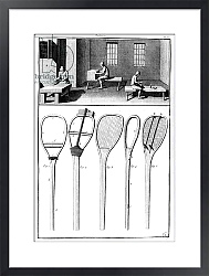 Постер Школа: Французская 18в. Construction of tennis rackets, 1751