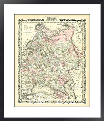 Постер Карта России, 1861 г.