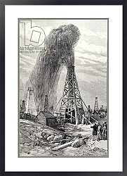 Постер Школа: Английская 19в. The Petroleum Oil Wells at Baku on the Caspian: A Fountain of Petroleum Oil, 1886