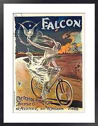 Постер Poster advertising Falcon bicycles, c.1894