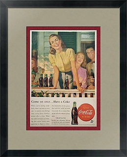 Оригинальная рекламная иллюстрация Coca-Cola