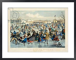 Постер Курье Н. Central Park, Winter – The Skating Pond, 1862