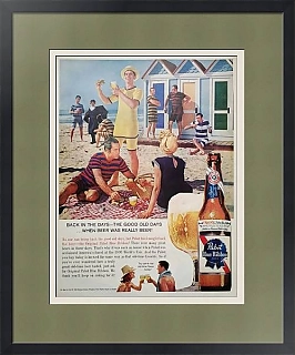 Оригинальная рекламная иллюстрация, США.  Beer Rabst Blue Ribbon