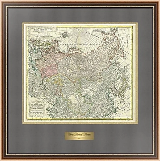 Карта Российской Империи (оригинал), от Балтийского моря до Камчатки. Изд. Homann Heirs, Германия, 1739 г