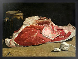 Постер Моне Клод (Claude Monet) Still Life, the Joint of Meat, 1864
