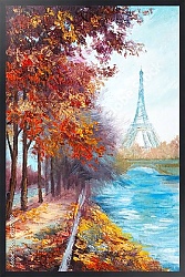 Постер Эйфелева башня, Франция, осенний пейзаж