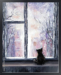 Постер Кот и зима
