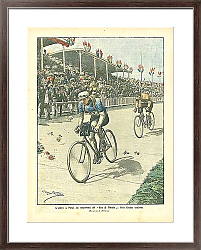 Постер L'arrivo a Parigi dei concorrenti del Giro di Francia: Petit Breton vincitore