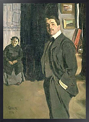 Постер Бакст Леон Portrait of Sergei Pavlovich Diaghilev with his Nurse, 1906