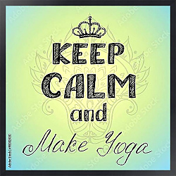 Постер keep calm and make yoga
