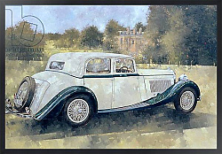 Постер Миллер Питер (совр) The Green and White Bentley at Althorp