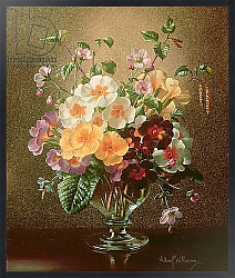 Постер Уильямс Альберт (совр) AB/314 Primulas in a Glass Vase