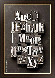 Постер Алфавит из типографских литер разных шрифтов