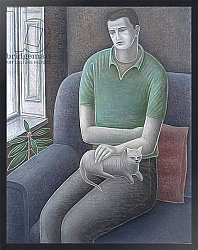 Постер Эдиналл Рут (совр) Young Man with Cat, 2008