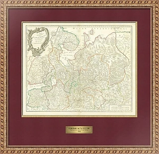 Карта северной части России (оригинал), Франция, 1753 г