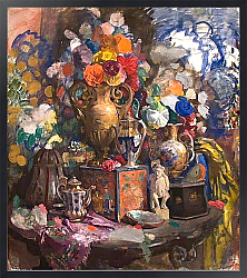 Постер Сапунов Николай Цветы и фарфор (1912, Русский Музей)