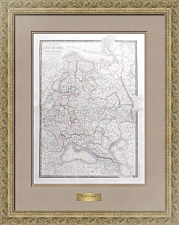 Старинная карта Европейской части Российской Империи
